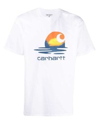 T-shirt à col rond imprimé blanc Carhartt WIP