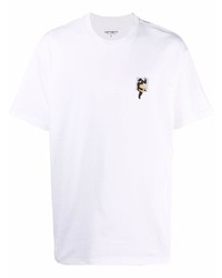 T-shirt à col rond imprimé blanc Carhartt WIP