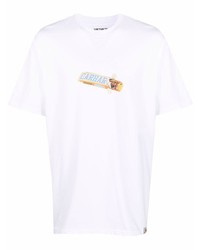 T-shirt à col rond imprimé blanc Carhartt WIP