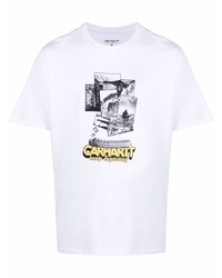 T-shirt à col rond imprimé blanc Carhartt WIP