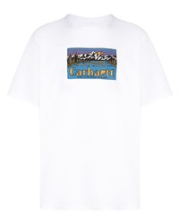 T-shirt à col rond imprimé blanc Carhartt WIP