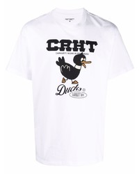 T-shirt à col rond imprimé blanc Carhartt WIP