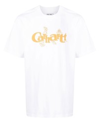 T-shirt à col rond imprimé blanc Carhartt WIP