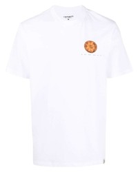 T-shirt à col rond imprimé blanc Carhartt WIP