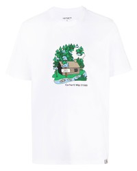 T-shirt à col rond imprimé blanc Carhartt WIP