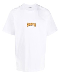 T-shirt à col rond imprimé blanc Carhartt WIP