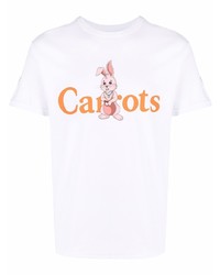 T-shirt à col rond imprimé blanc Carrots