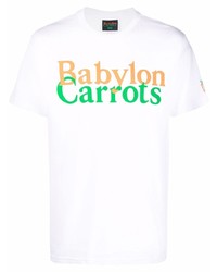 T-shirt à col rond imprimé blanc Carrots