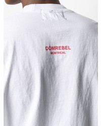 T-shirt à col rond imprimé blanc DOMREBEL