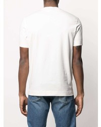 T-shirt à col rond imprimé blanc Emporio Armani