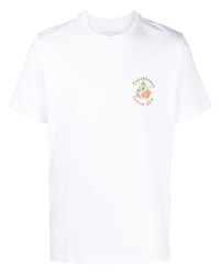 T-shirt à col rond imprimé blanc Casablanca