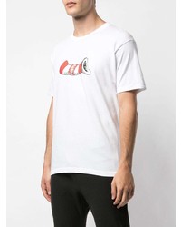 T-shirt à col rond imprimé blanc Supreme