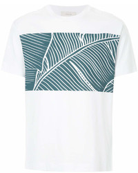 T-shirt à col rond imprimé blanc Cerruti