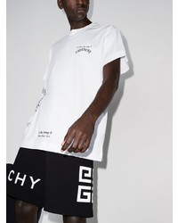 T-shirt à col rond imprimé blanc Givenchy