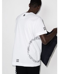 T-shirt à col rond imprimé blanc Givenchy