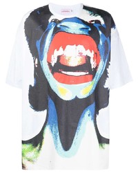 T-shirt à col rond imprimé blanc Charles Jeffrey Loverboy