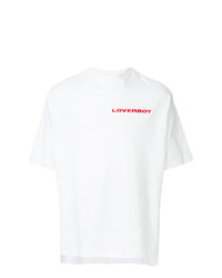 T-shirt à col rond imprimé blanc Charles Jeffrey Loverboy