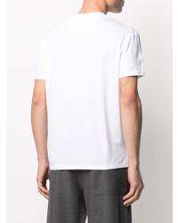 T-shirt à col rond imprimé blanc Valentino