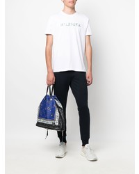 T-shirt à col rond imprimé blanc Tommy Hilfiger