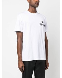 T-shirt à col rond imprimé blanc Philipp Plein