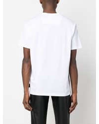 T-shirt à col rond imprimé blanc Philipp Plein