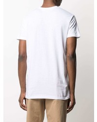 T-shirt à col rond imprimé blanc Haikure