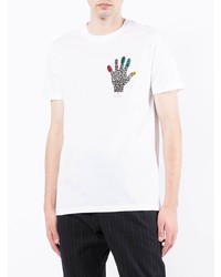 T-shirt à col rond imprimé blanc PS Paul Smith