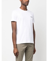 T-shirt à col rond imprimé blanc Dondup