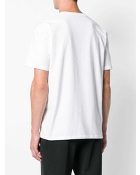 T-shirt à col rond imprimé blanc Raf Simons