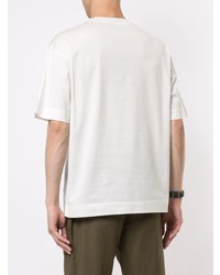 T-shirt à col rond imprimé blanc Cerruti 1881