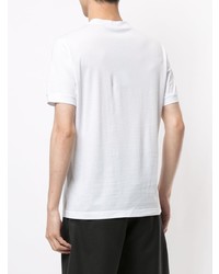 T-shirt à col rond imprimé blanc Giorgio Armani