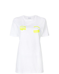 T-shirt à col rond imprimé blanc Chiara Ferragni