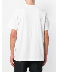 T-shirt à col rond imprimé blanc Oamc