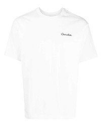 T-shirt à col rond imprimé blanc Chocoolate