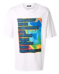 T-shirt à col rond imprimé blanc Christian Dada