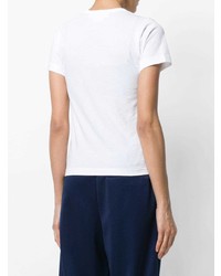 T-shirt à col rond imprimé blanc Comme Des Garçons Girl