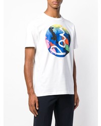 T-shirt à col rond imprimé blanc Ps By Paul Smith