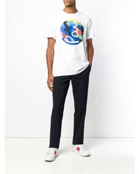 T-shirt à col rond imprimé blanc Ps By Paul Smith