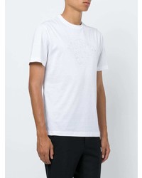 T-shirt à col rond imprimé blanc Versace