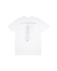 T-shirt à col rond imprimé blanc Supreme