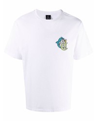 T-shirt à col rond imprimé blanc CLOTTEE