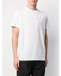 T-shirt à col rond imprimé blanc 1017 Alyx 9Sm