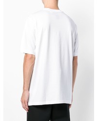 T-shirt à col rond imprimé blanc Oamc