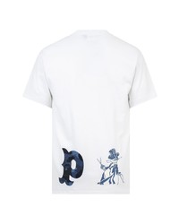 T-shirt à col rond imprimé blanc A Bathing Ape