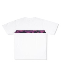 T-shirt à col rond imprimé blanc A Bathing Ape