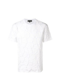 T-shirt à col rond imprimé blanc Comme Des Garcons Homme Plus