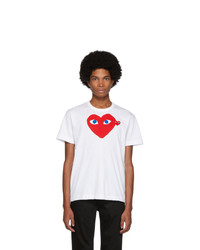 T-shirt à col rond imprimé blanc Comme Des Garcons Play