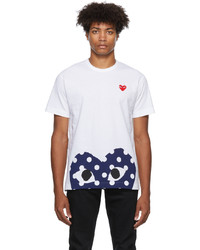 T-shirt à col rond imprimé blanc Comme Des Garcons Play