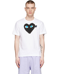 T-shirt à col rond imprimé blanc Comme Des Garcons Play