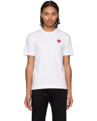 T-shirt à col rond imprimé blanc Comme Des Garcons Play